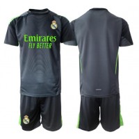 Camisa de Futebol Real Madrid Goleiro Equipamento Alternativo Infantil 2025-26 Manga Curta (+ Calças curtas)